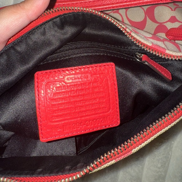 Coach Red and Tan Shoulder Bag - Picture 6 of 6